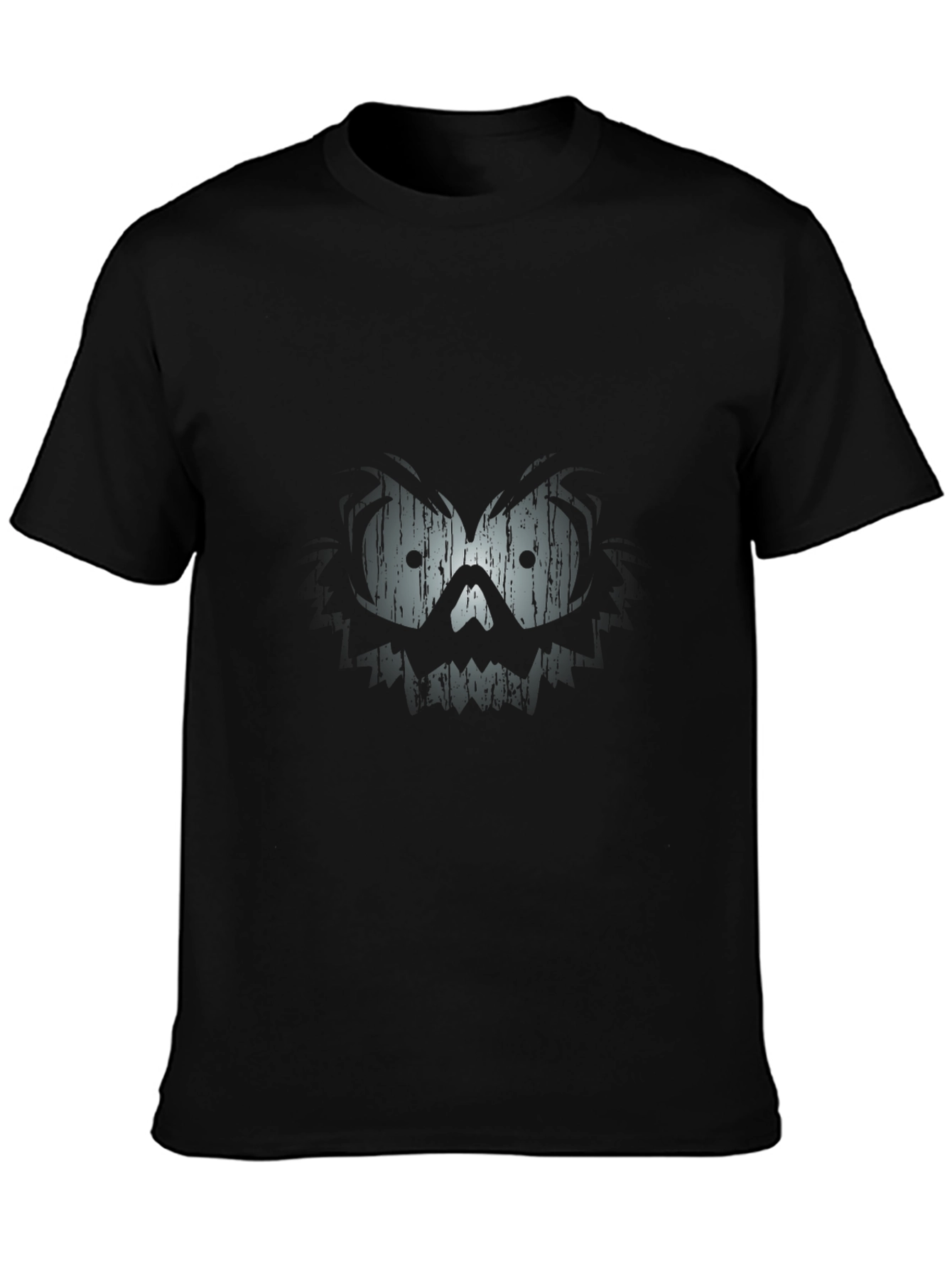 Mens Black T-Shirt with Skull Graphic