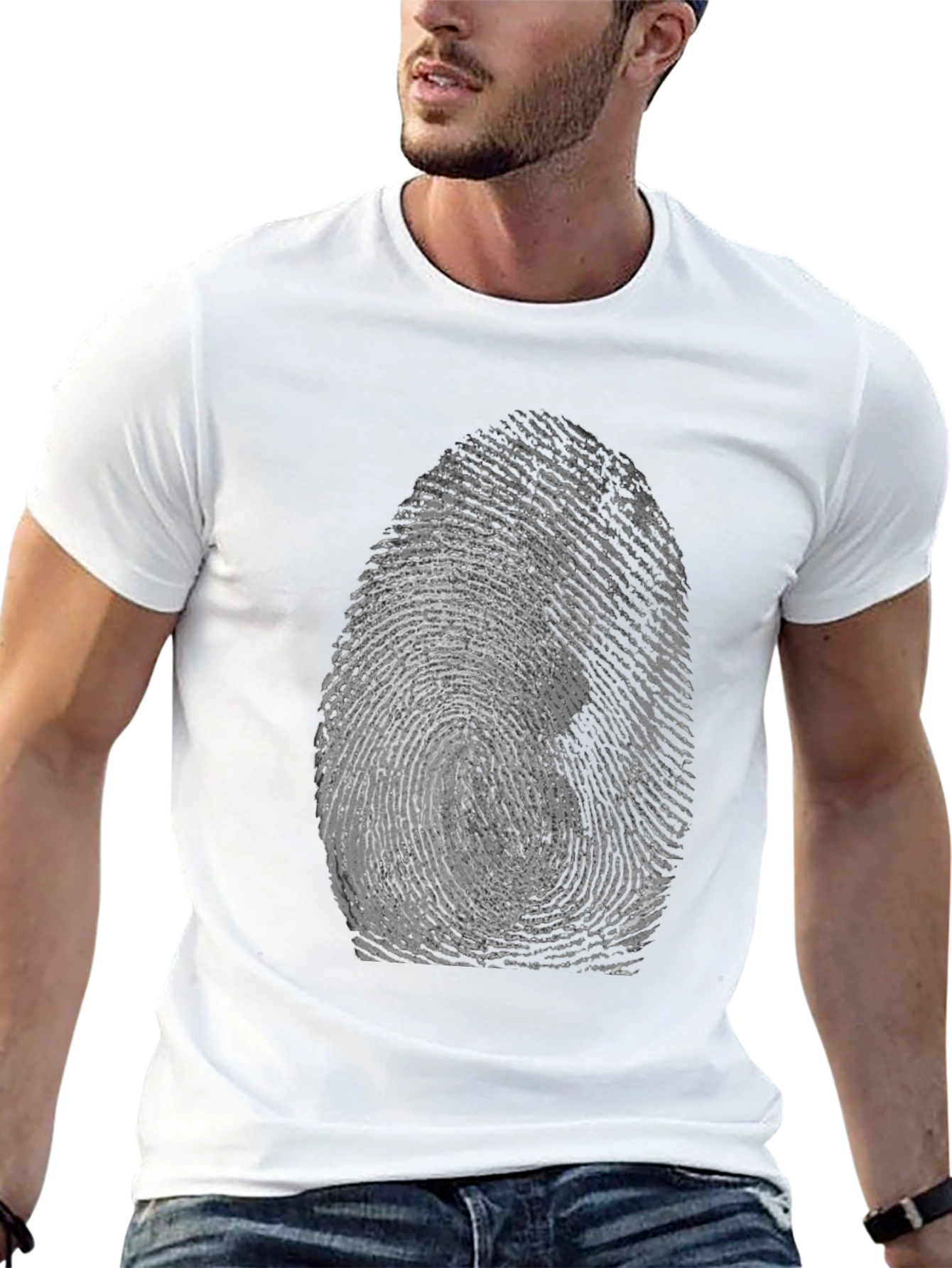 Fingerprint Graphic Tee - Unique Design