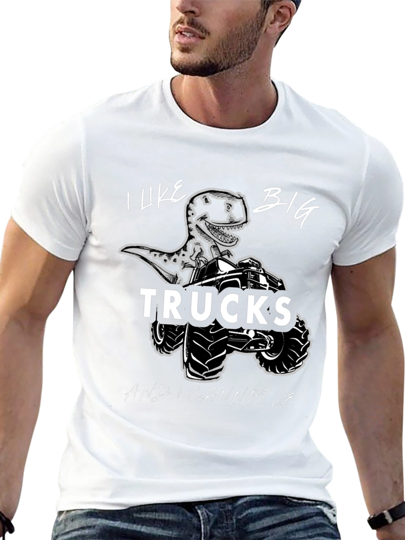 Big Trucks Dinosaur Graphic Tee - Black