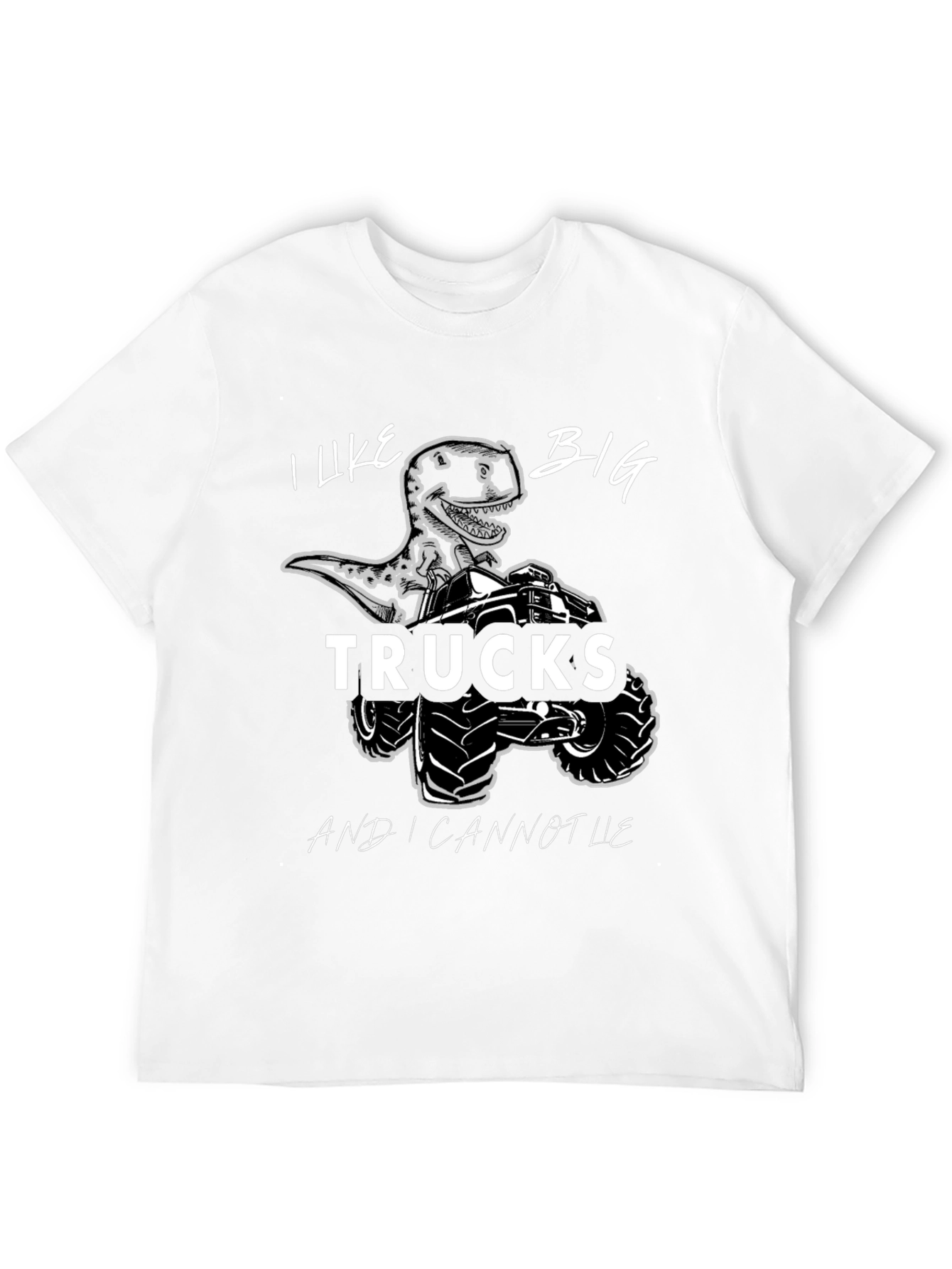 Big Trucks Dinosaur Graphic Tee - Black