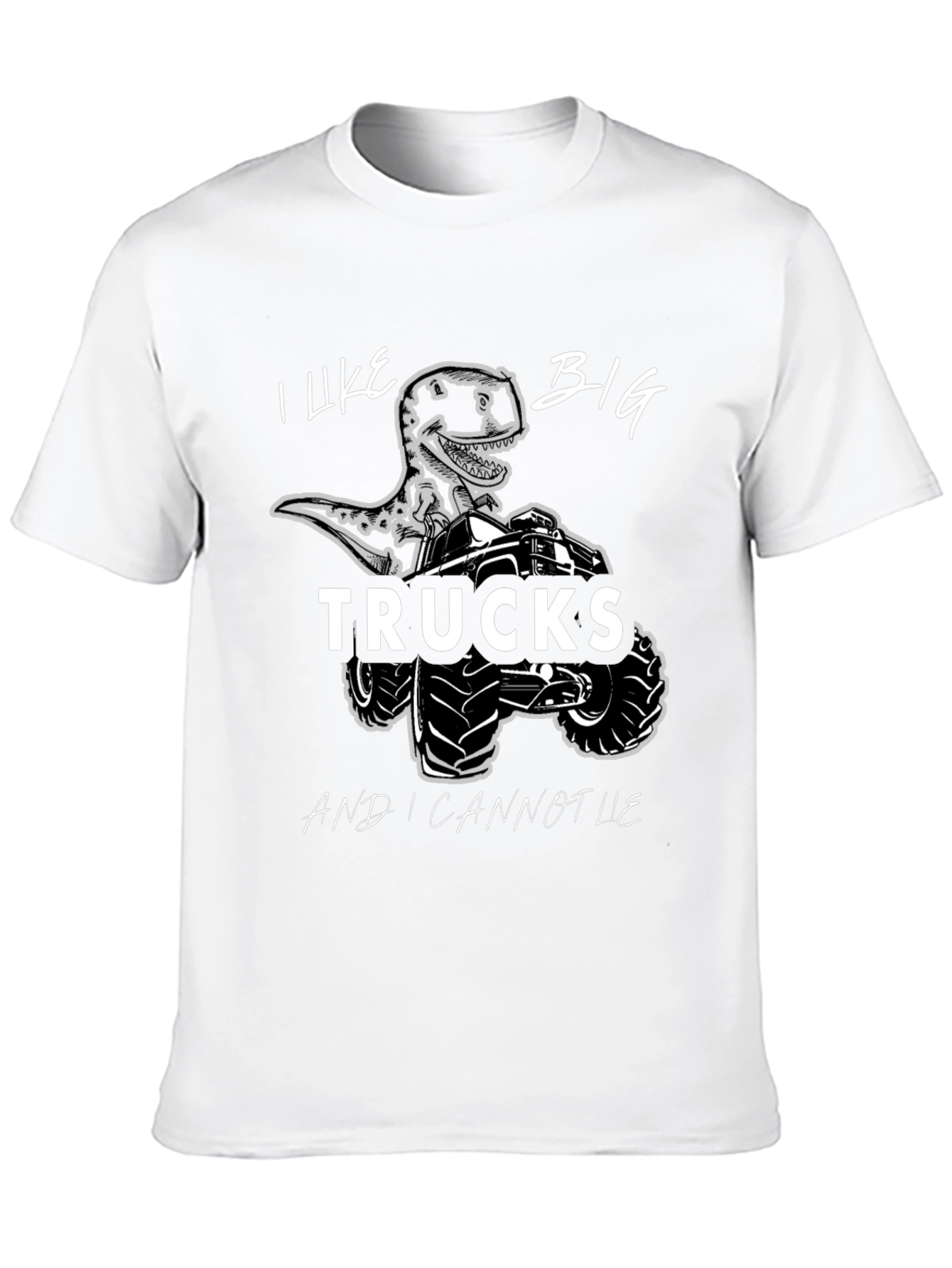 Big Trucks Dinosaur Graphic Tee - Black