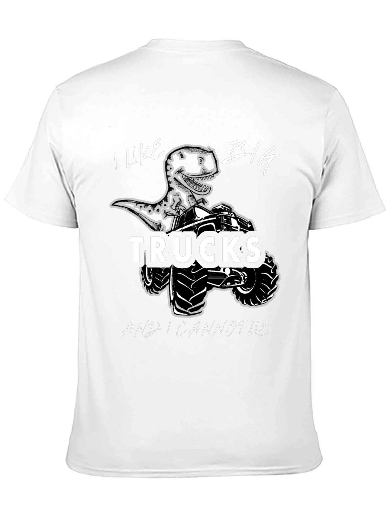 Big Trucks Dinosaur Graphic Tee - Black