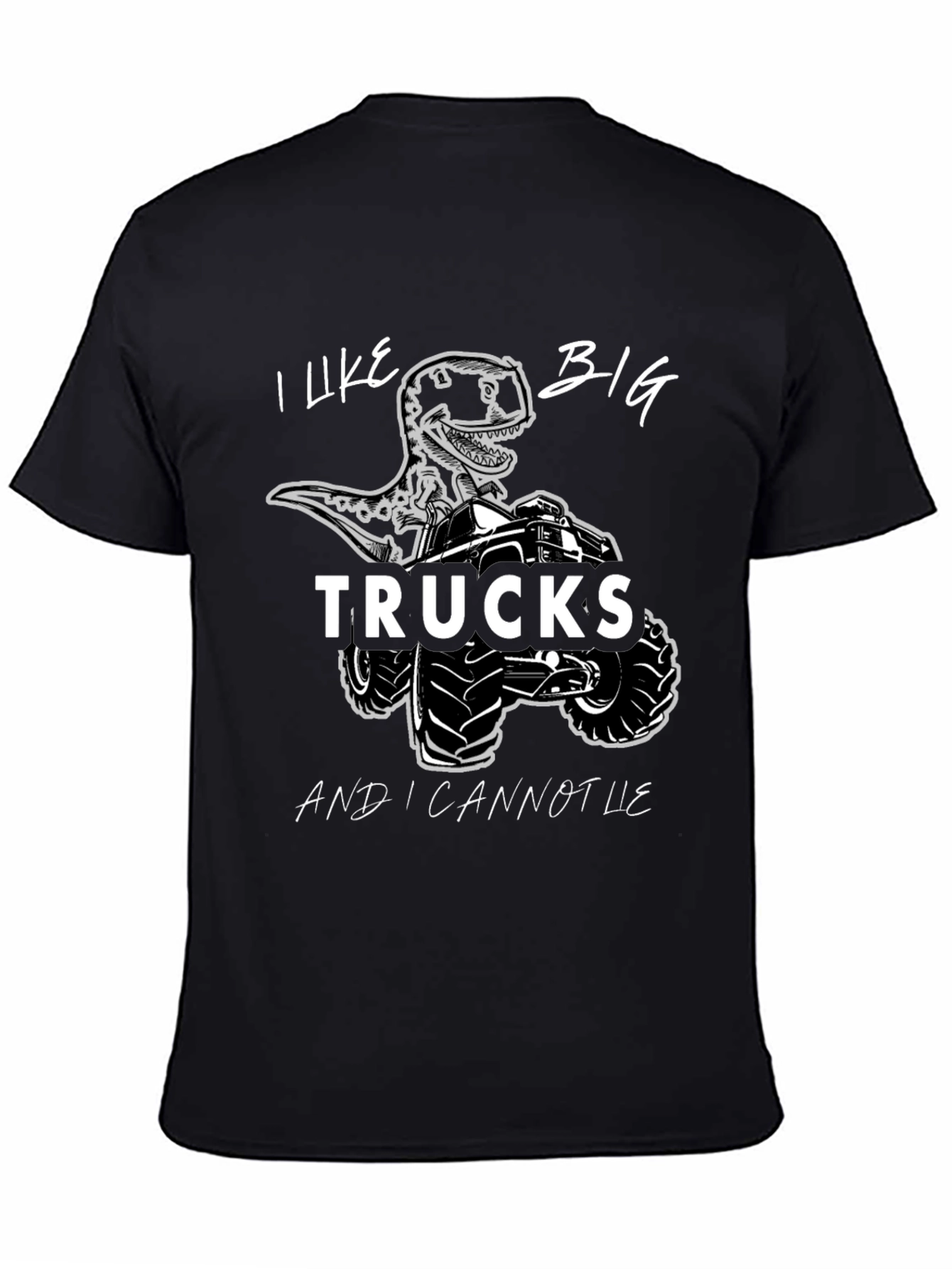 Big Trucks Dinosaur Graphic Tee - Black