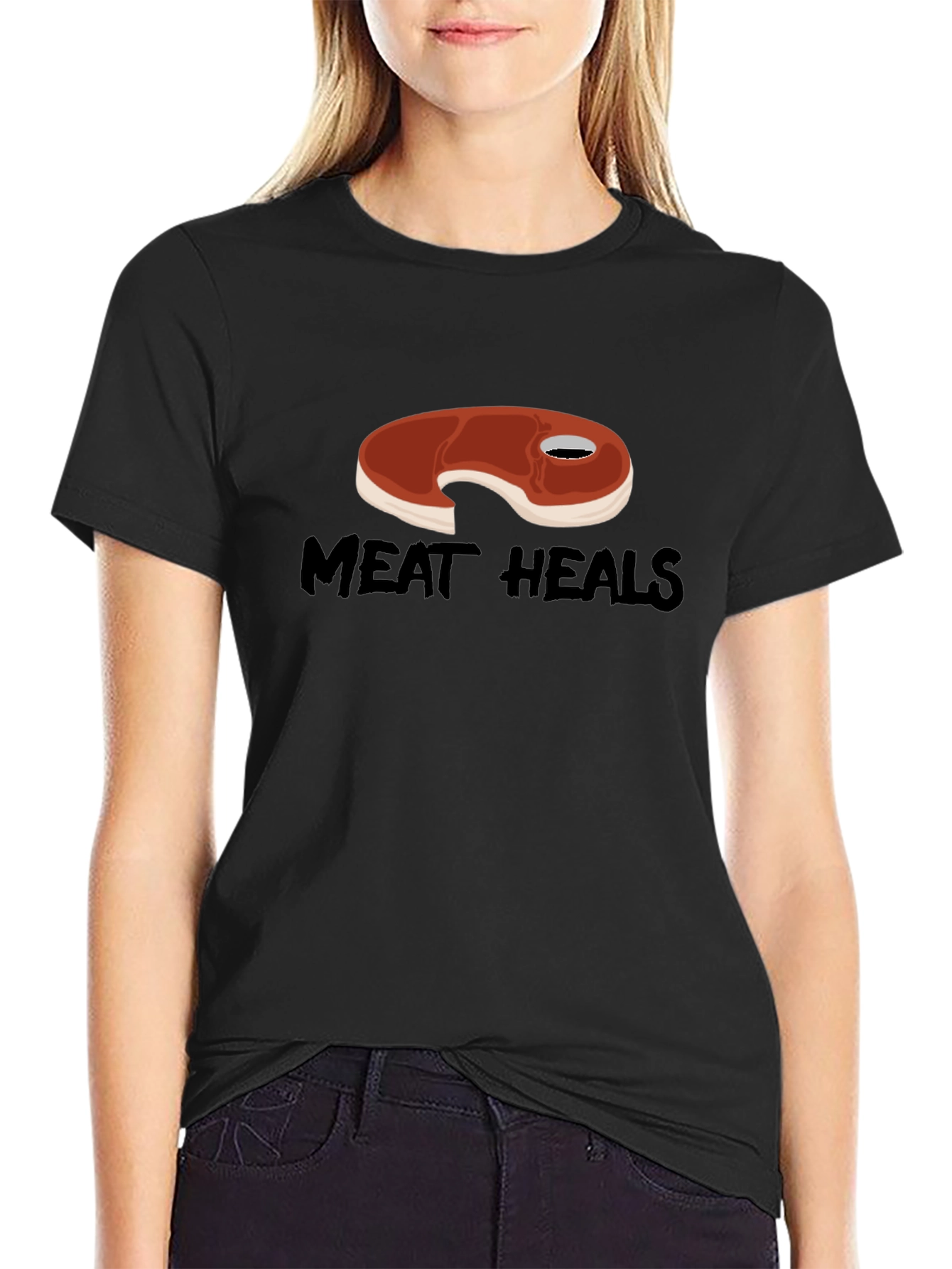 Meat Heals T-Shirt - Funny Foodie Graphic Tee