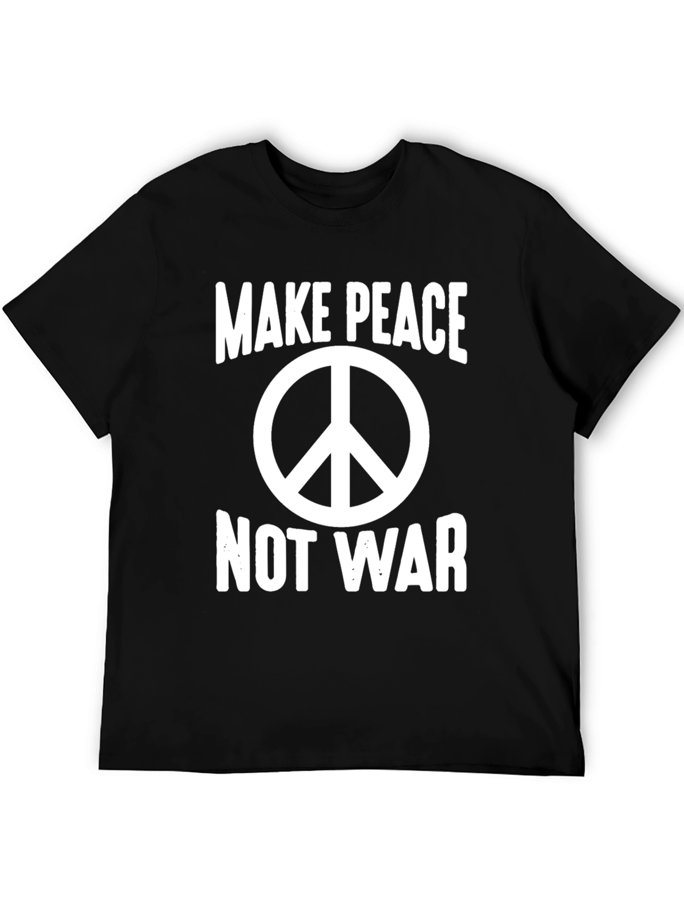 Make Peace Not War Graphic T-Shirt - Black