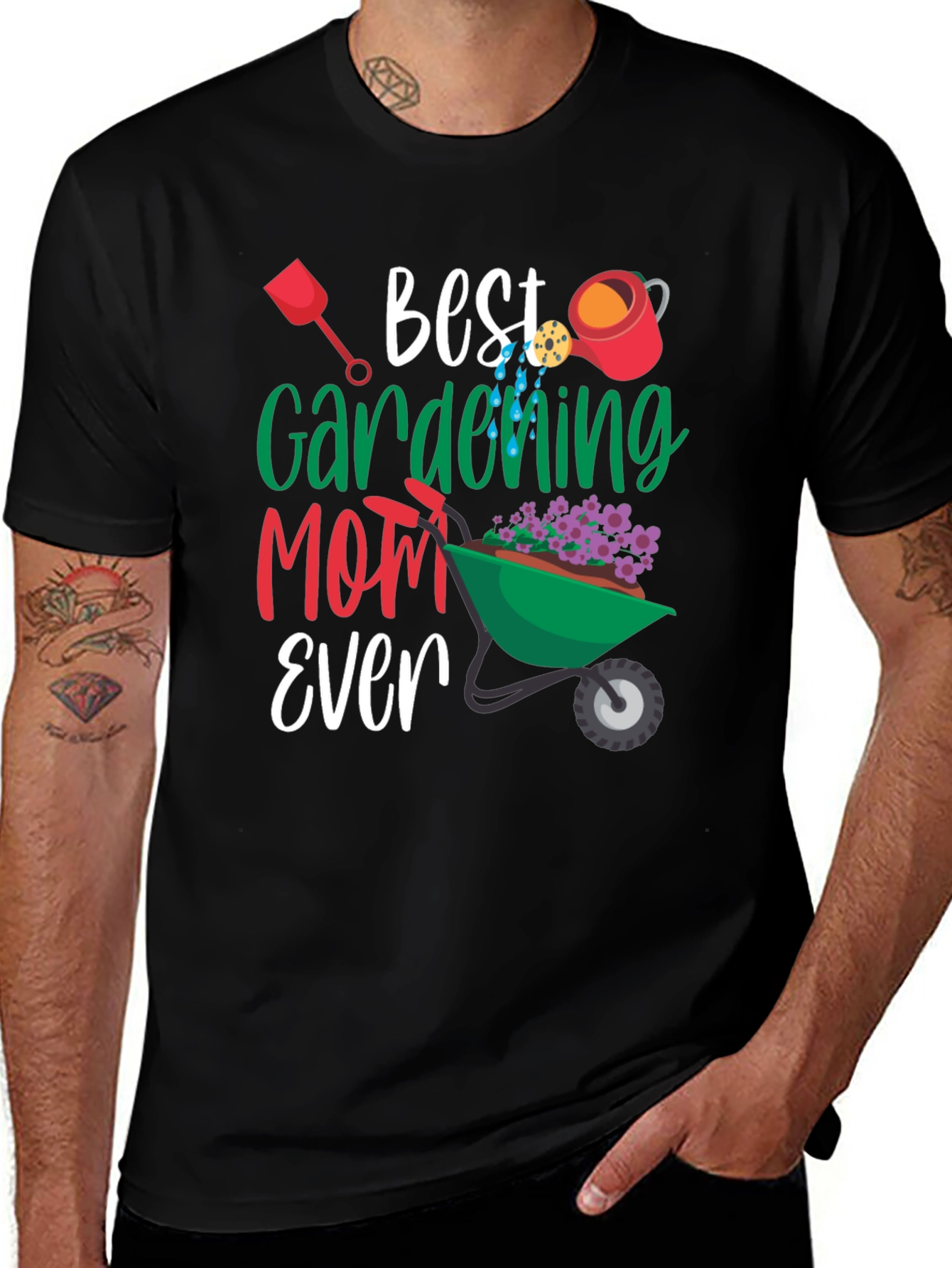 Best Gardening Mom Ever T-Shirt Floral Design