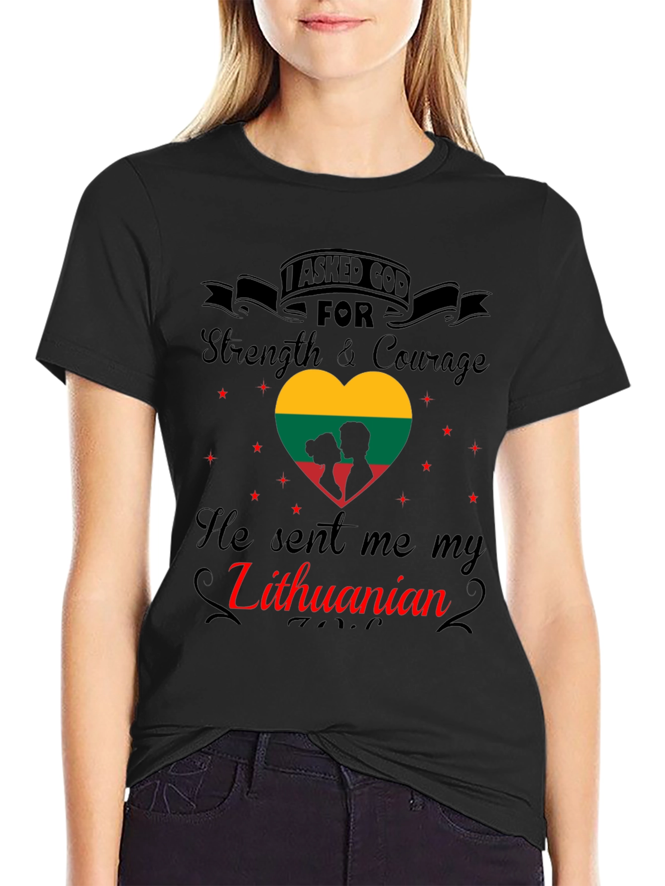 Lithuanian Love Tee: Strength & Courage Design