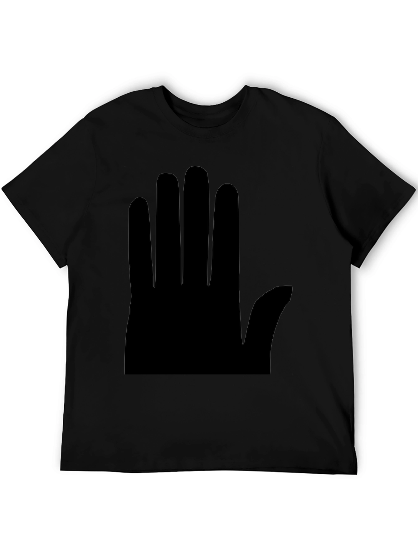 Minimalist Hand Graphic Black T-Shirt