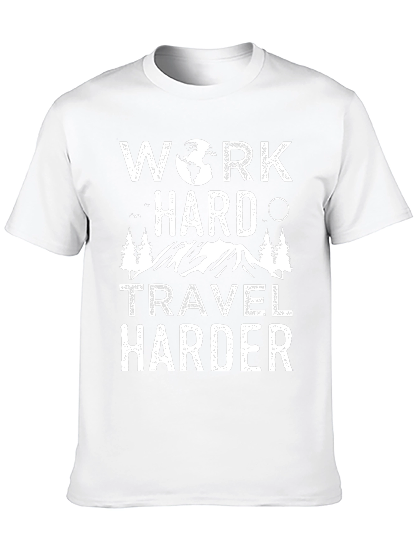 Work Hard Travel Harder Graphic Tee - Black