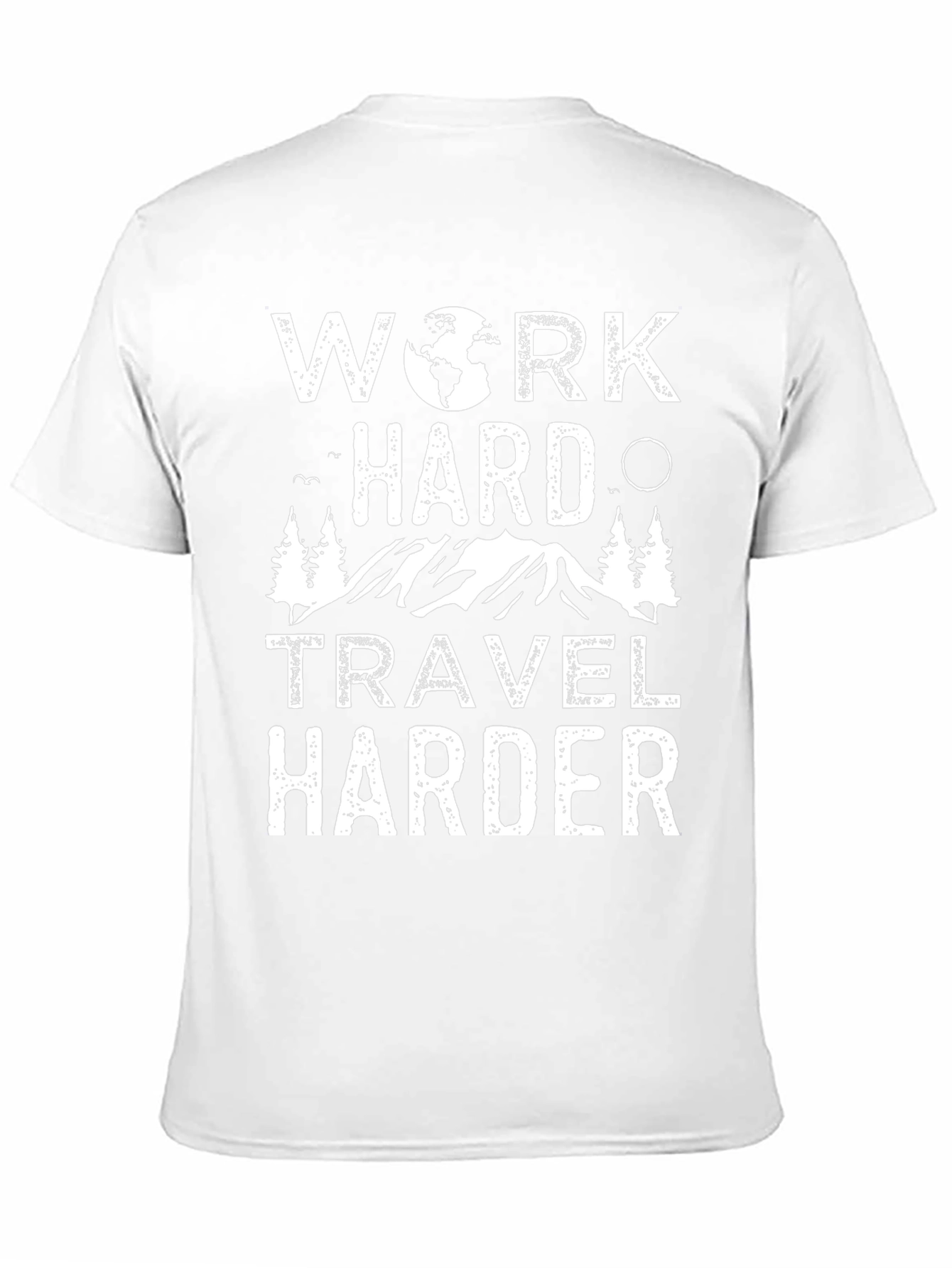 Work Hard Travel Harder Graphic Tee - Black