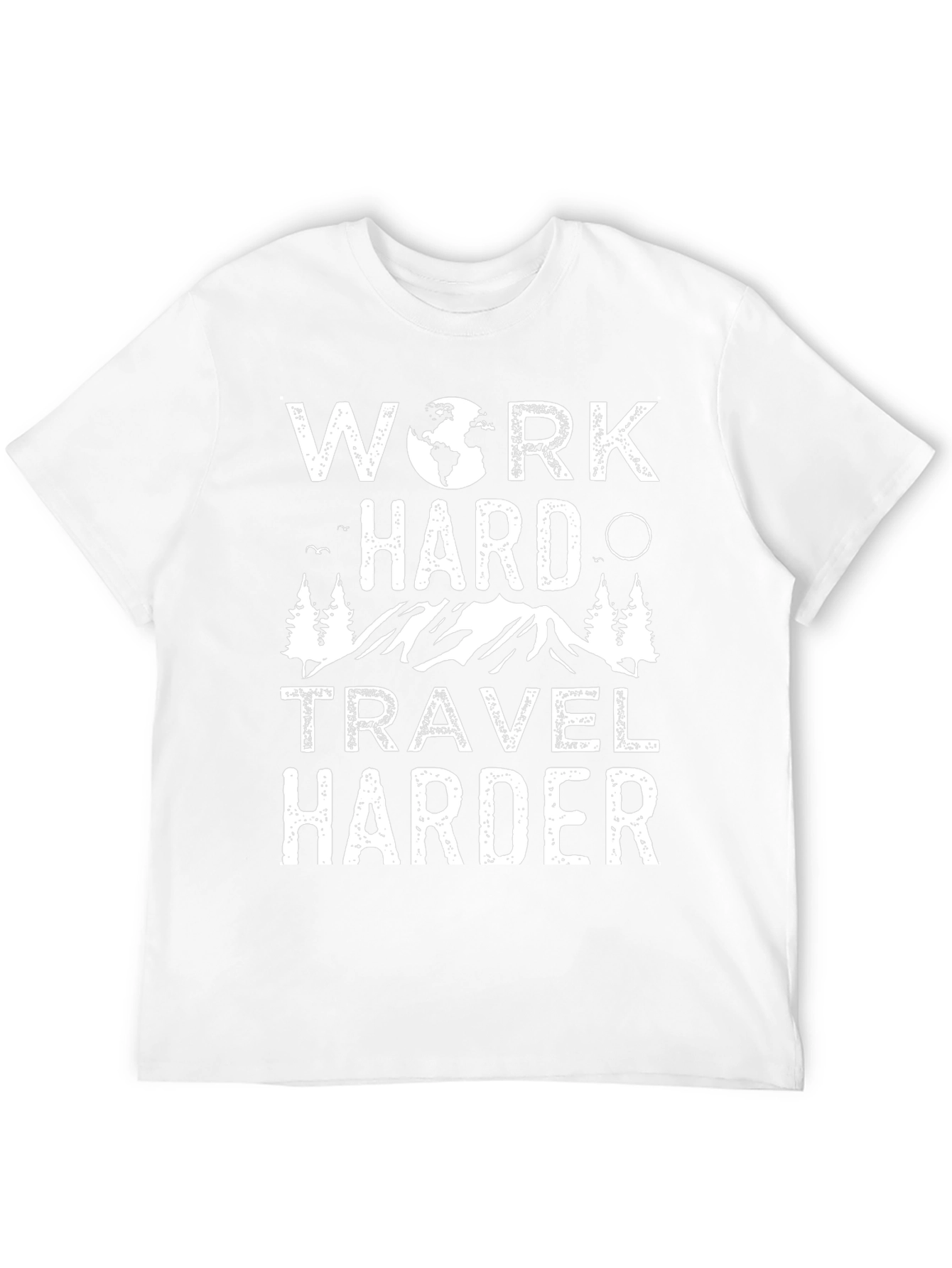 Work Hard Travel Harder Graphic Tee - Black