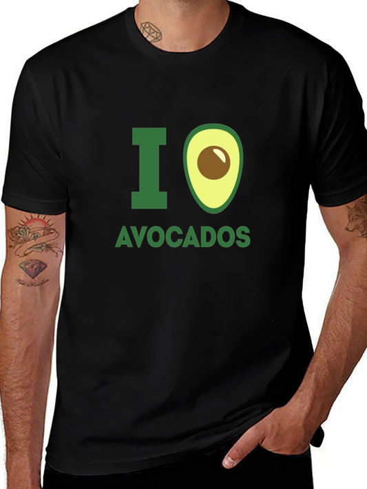 I Love Avocados Graphic T-Shirt - Black