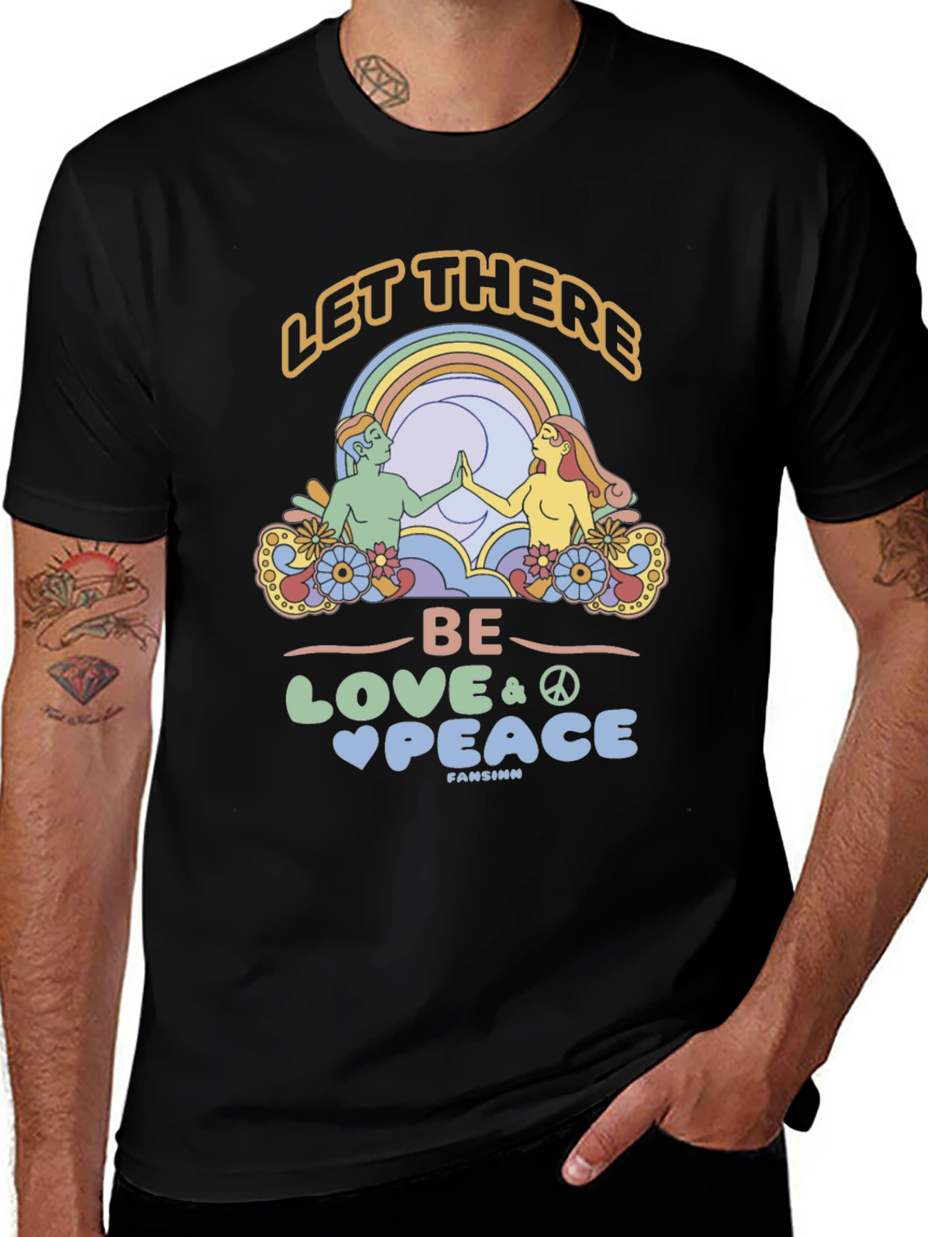 Retro Let There Be Love Graphic Tee
