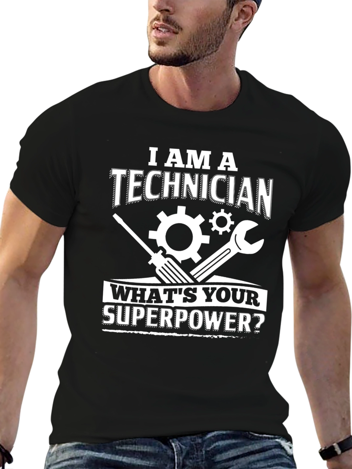I am A Technician T-Shirt Superpower Job Tee