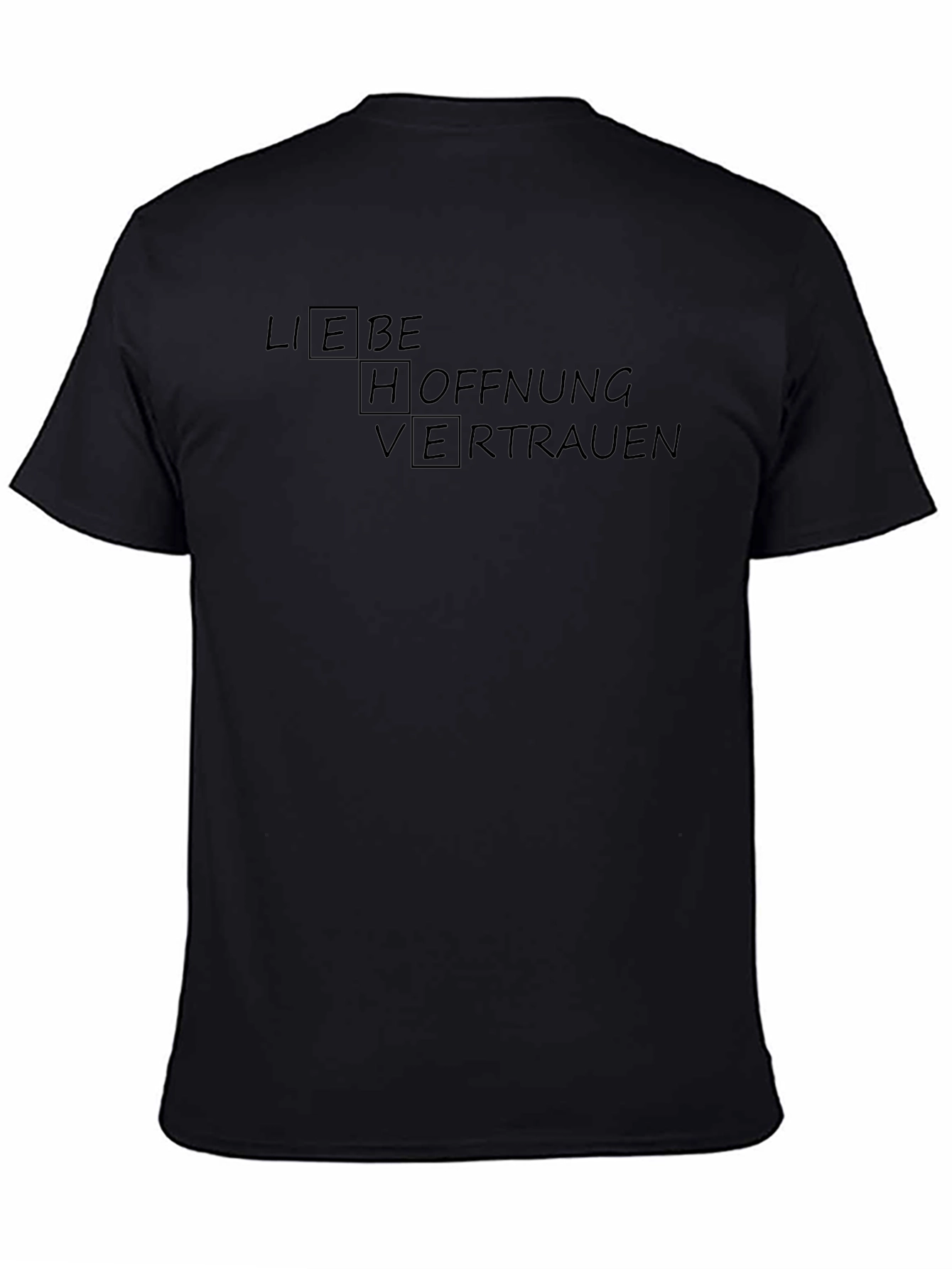 Liebe Hoffnung Vertrauen Black T-Shirt