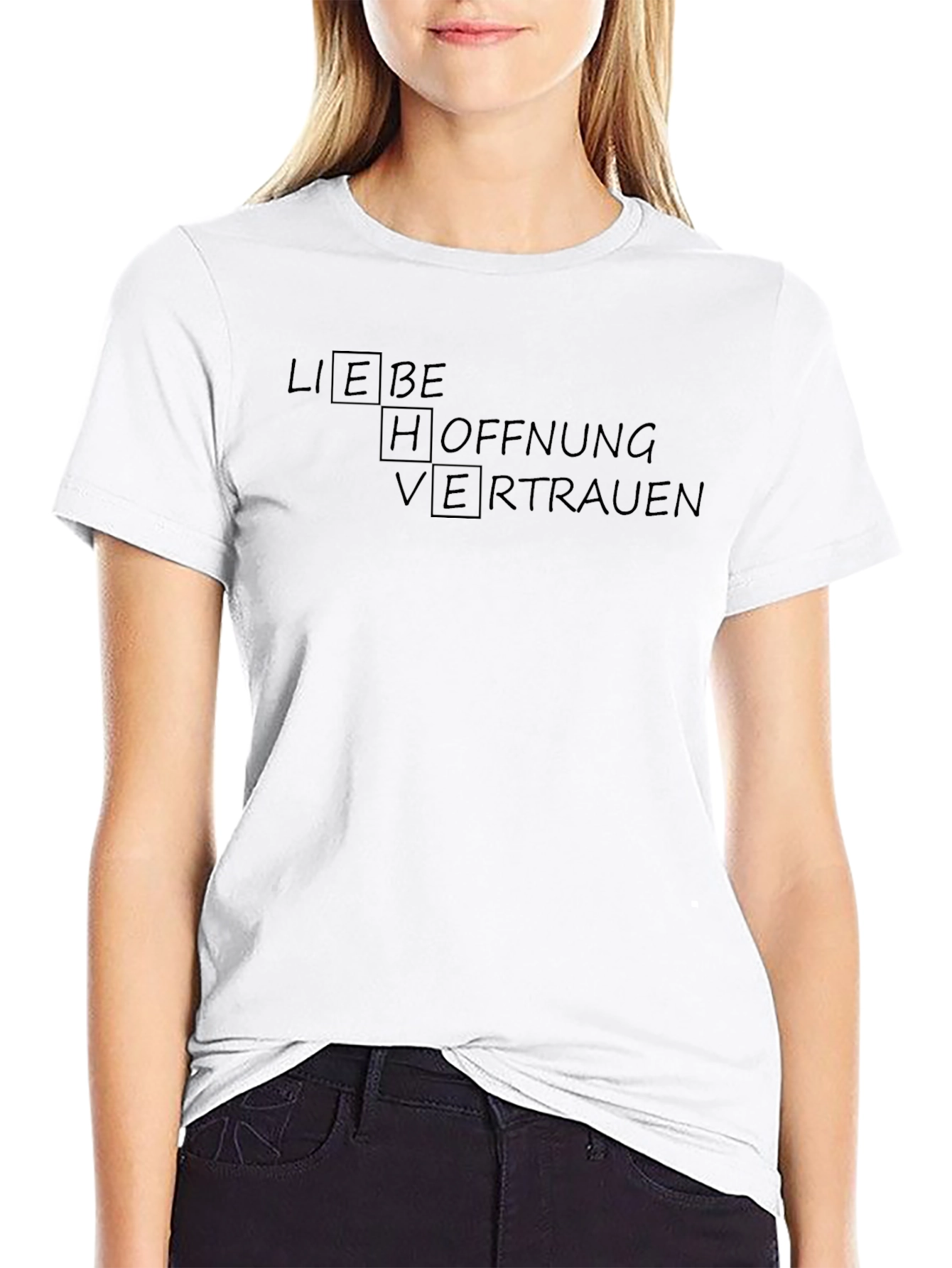 Liebe Hoffnung Vertrauen Black T-Shirt