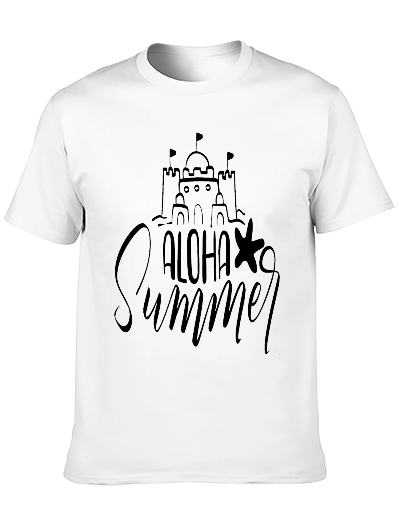 Aloha Summer Graphic Tee - Sandcastle Design