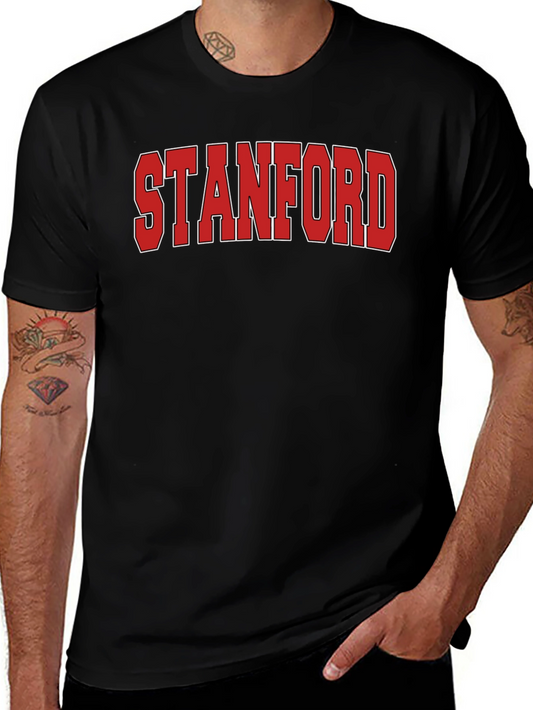 Stanford Graphic Print Black T-Shirt