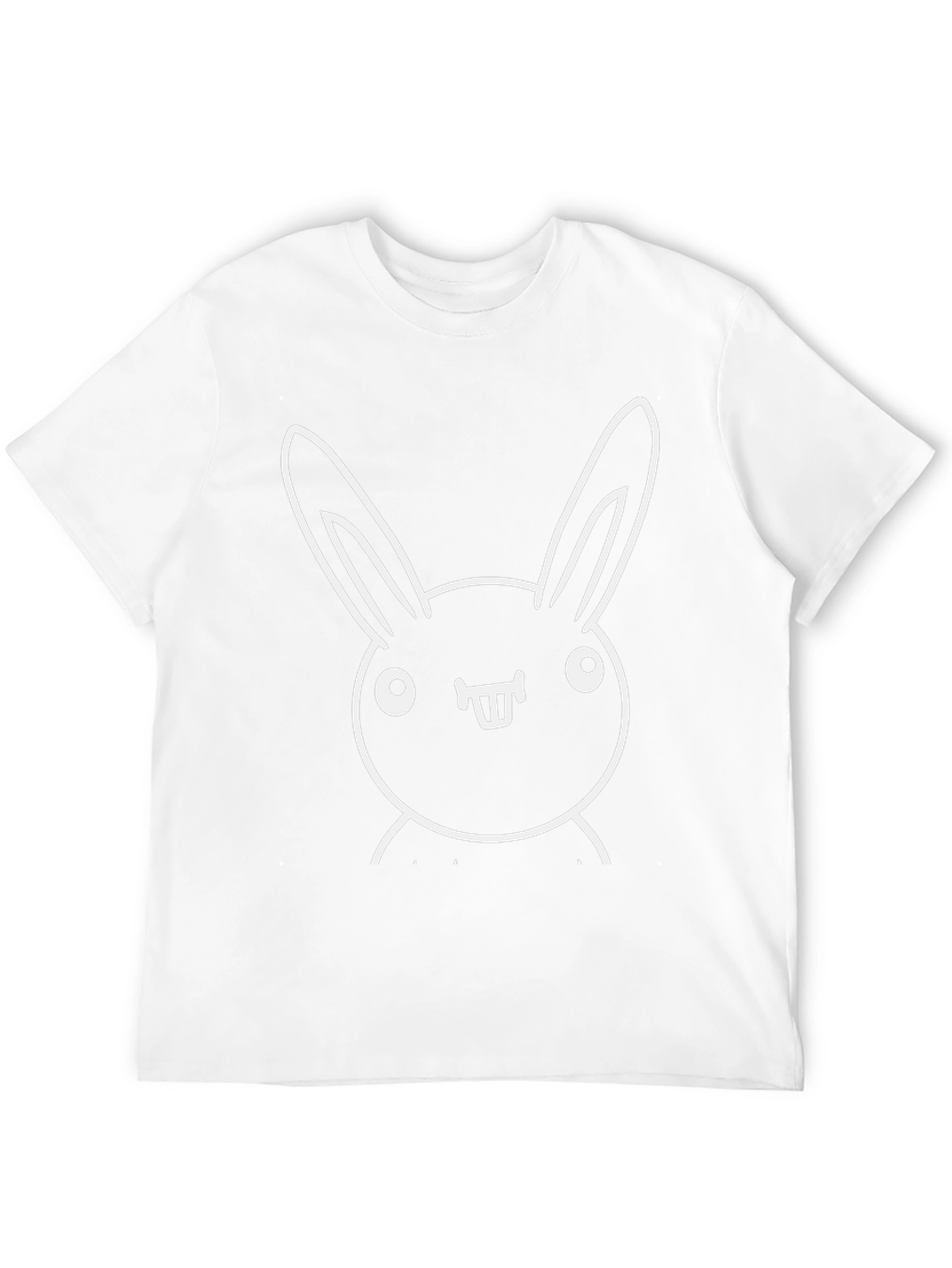 Funny Bunny Graphic Tee - Black Cotton T-Shirt