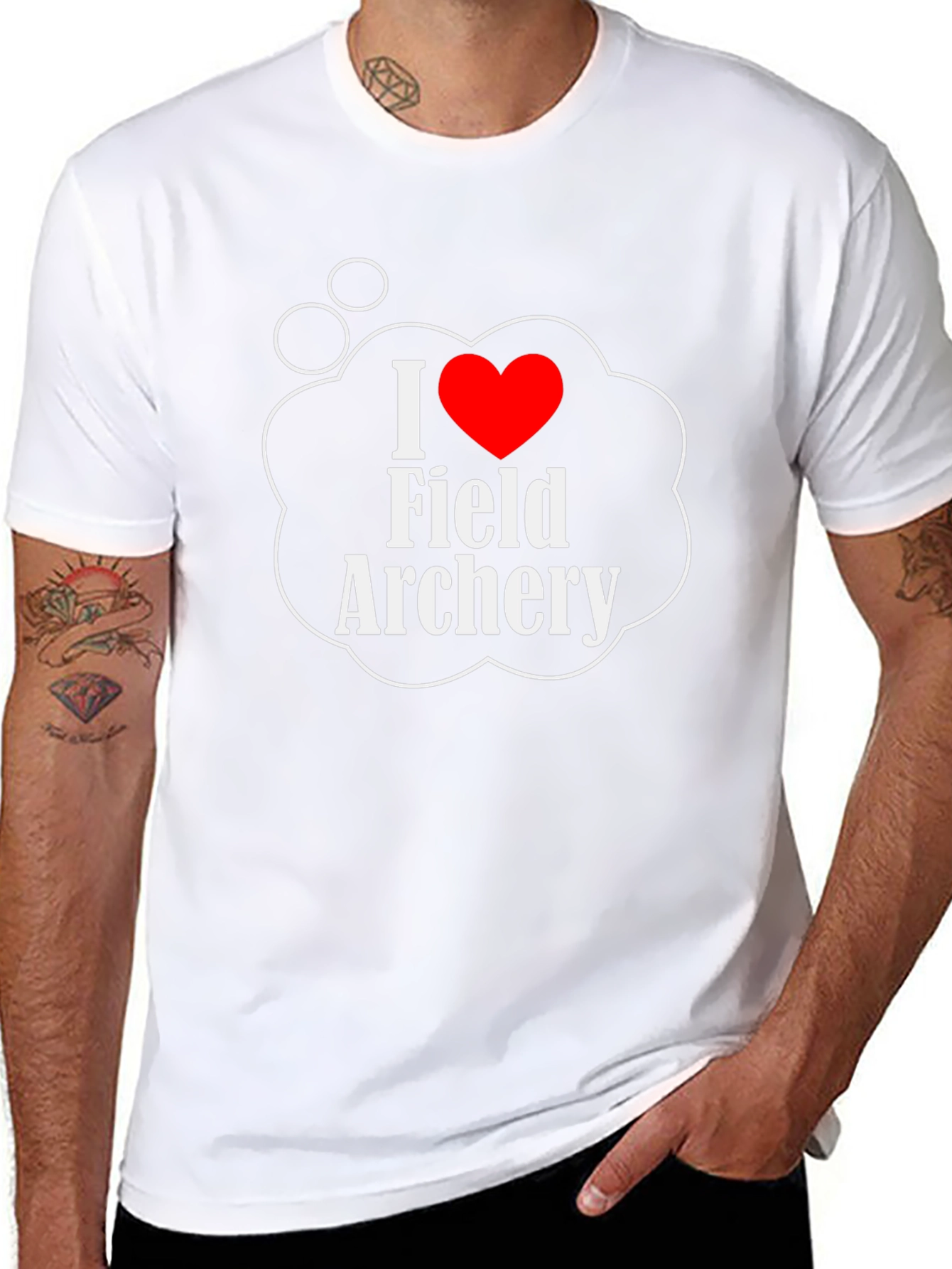 I Love Field Archery Graphic T-Shirt