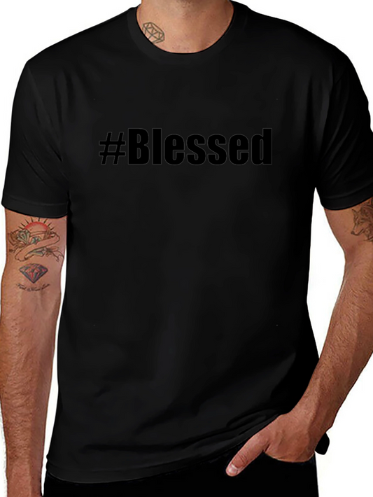 #Blessed T-Shirt - Stylish Black Tee