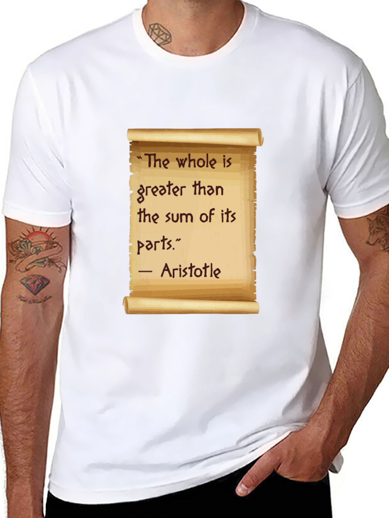Aristotle Quote T-Shirt - The Whole is Greater