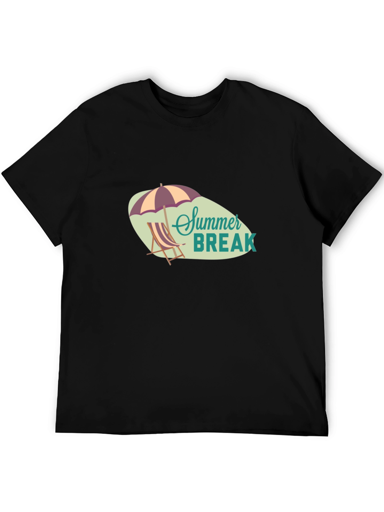 Summer Break Graphic Tee - Mens Black T-Shirt