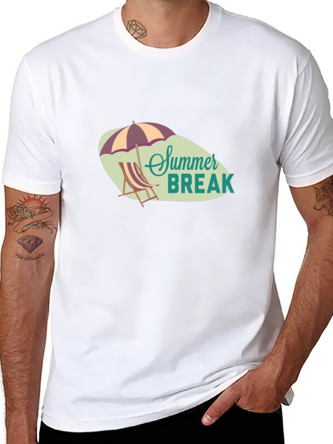 Summer Break Graphic Tee - Mens Black T-Shirt