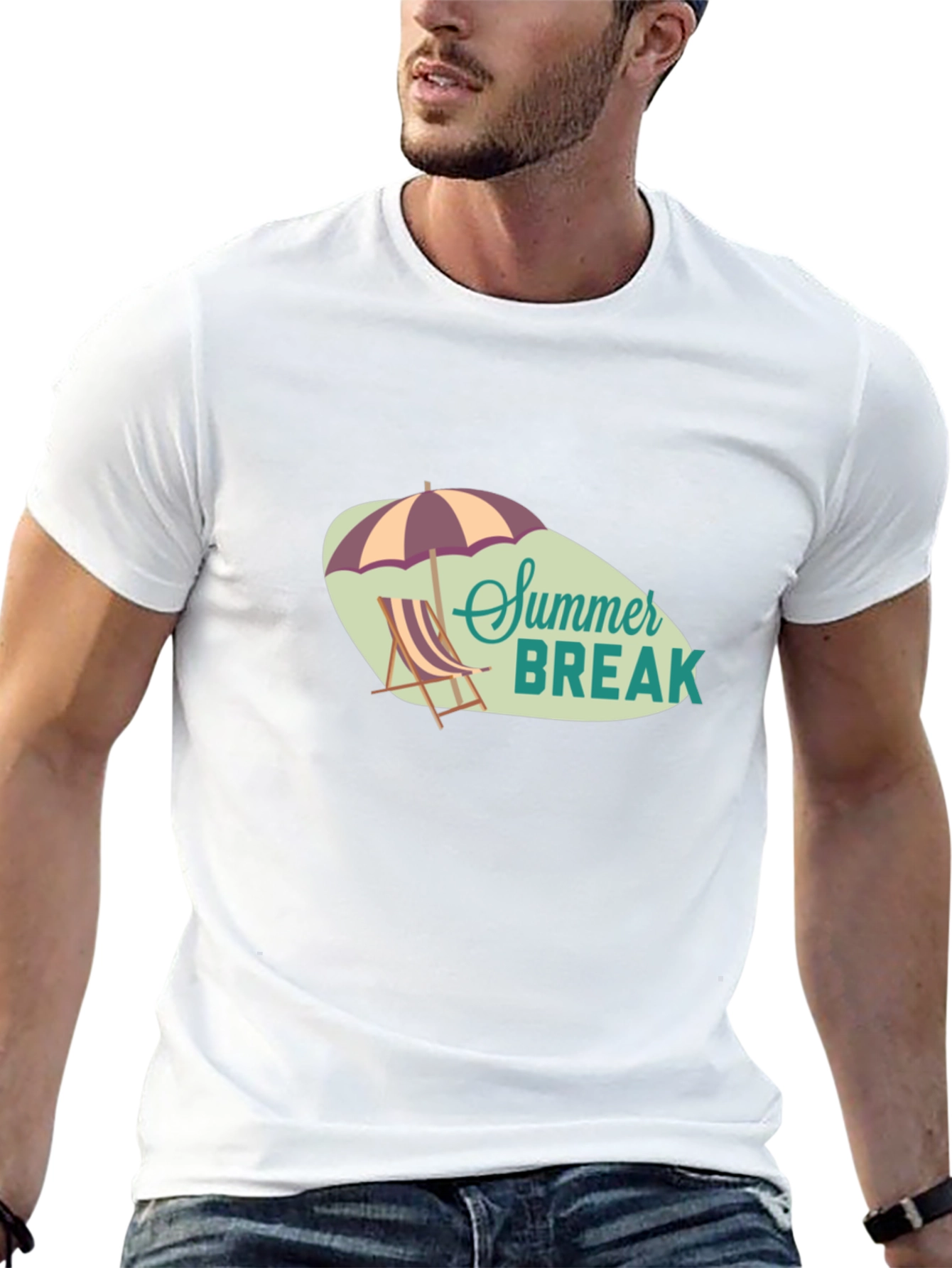 Summer Break Graphic Tee - Mens Black T-Shirt