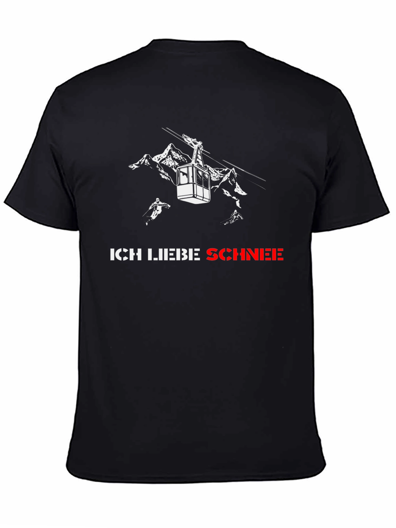 Ich Liebe Schnee Black T-Shirt