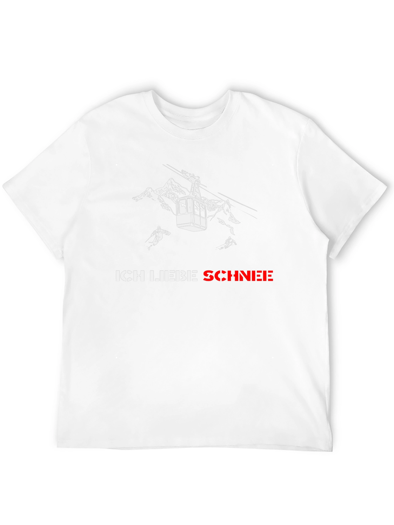 Ich Liebe Schnee Black T-Shirt