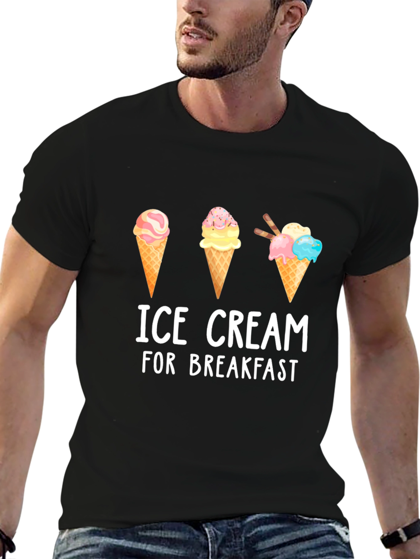 Ice Cream for Breakfast Graphic T-Shirt