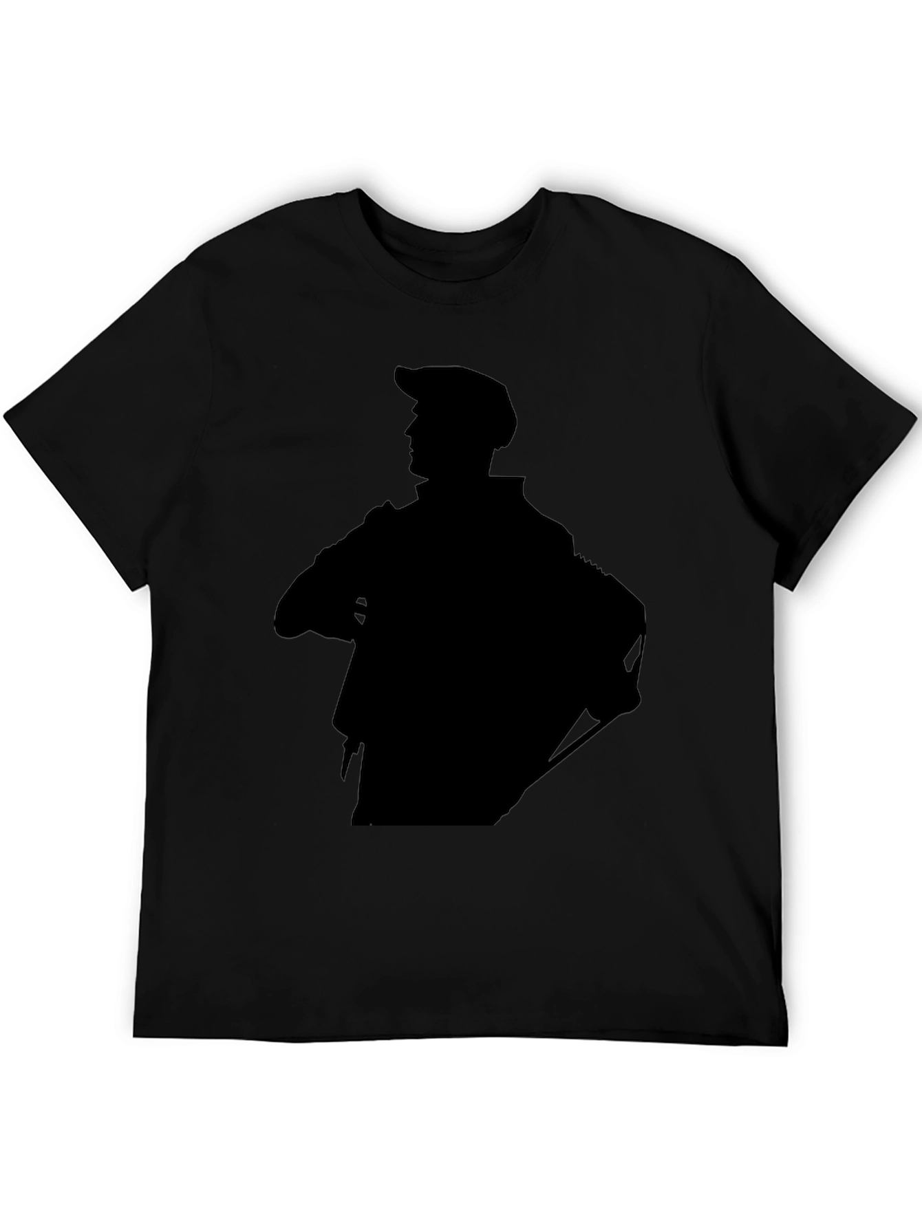 Stylish Black Graphic Tee - Silhouette Design