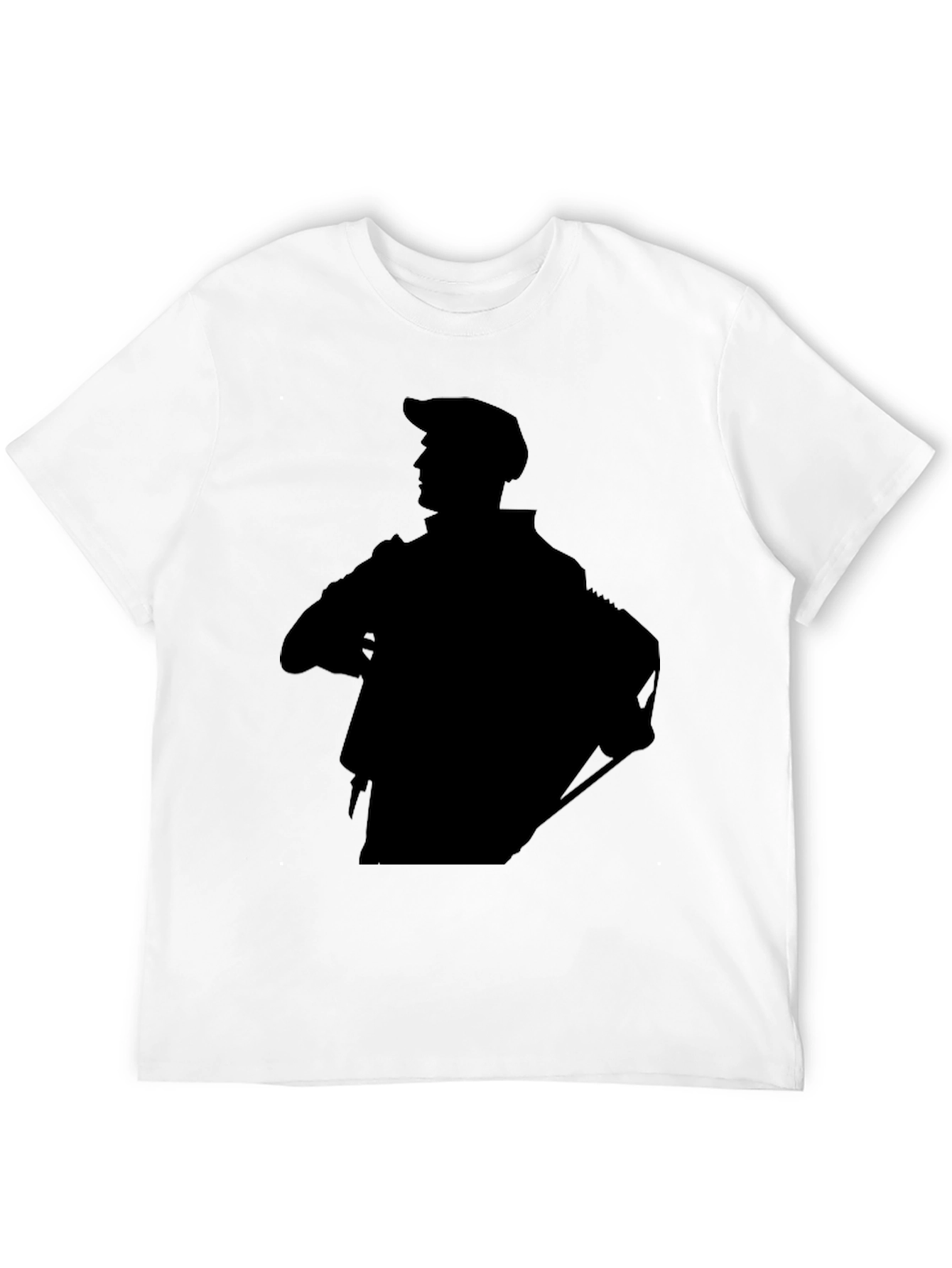 Stylish Black Graphic Tee - Silhouette Design