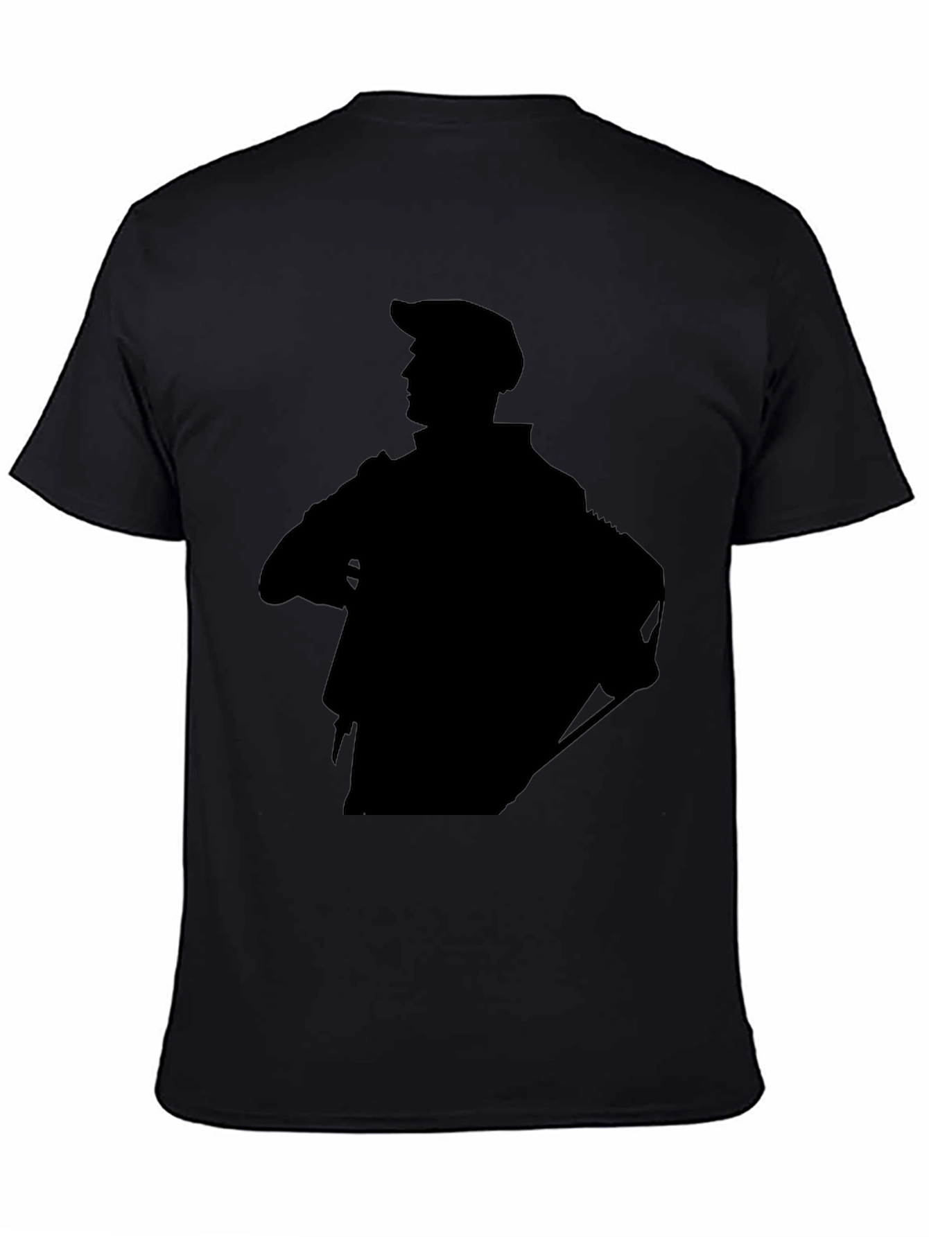 Stylish Black Graphic Tee - Silhouette Design