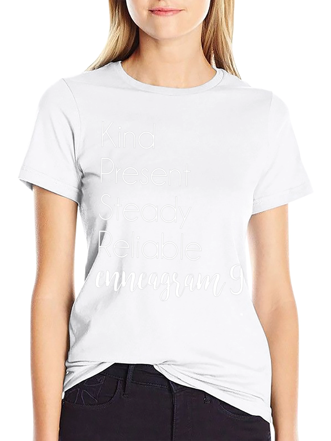 Kind Present Enneagram 9 Black Tee