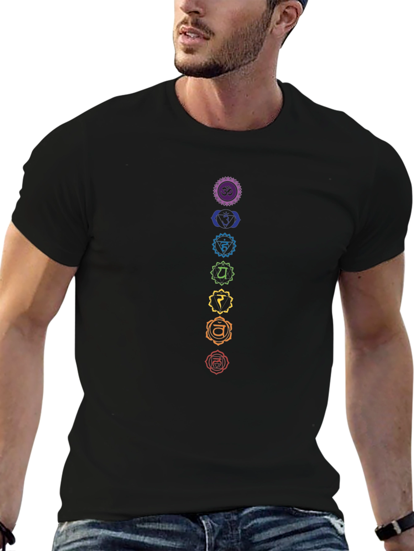 Chakra Symbol Black T-Shirt