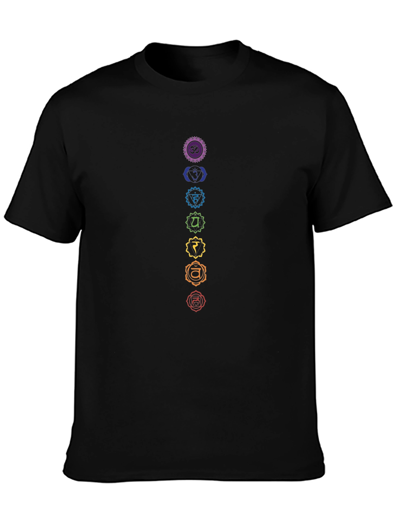 Chakra Symbol Black T-Shirt