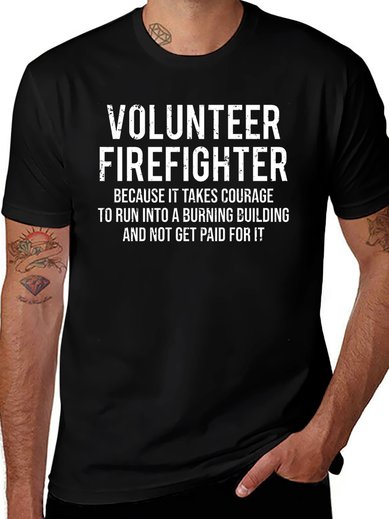 Volunteer Firefighter Courage Graphic Tee