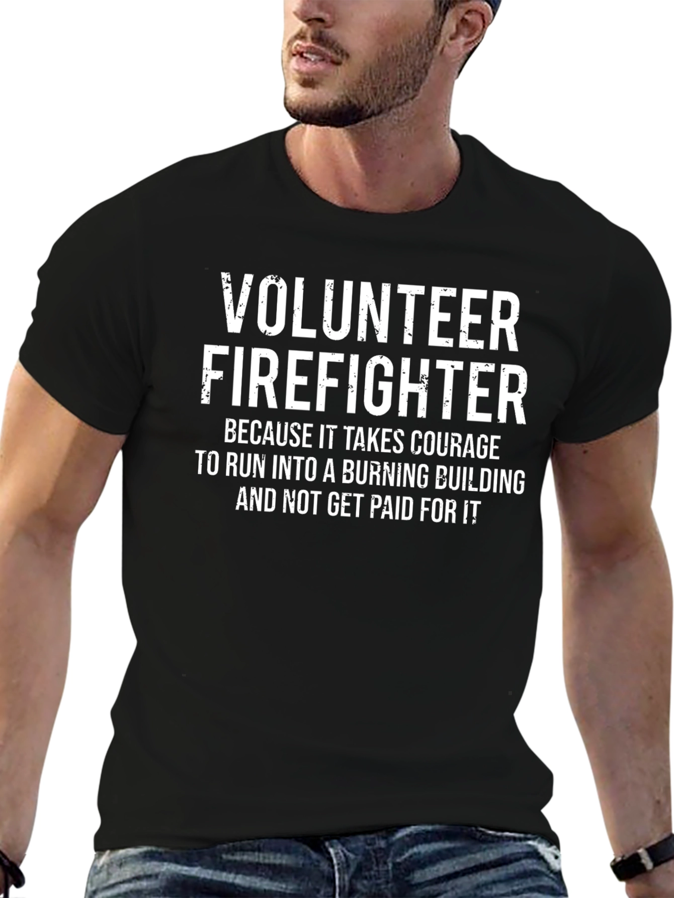 Volunteer Firefighter Courage Graphic Tee