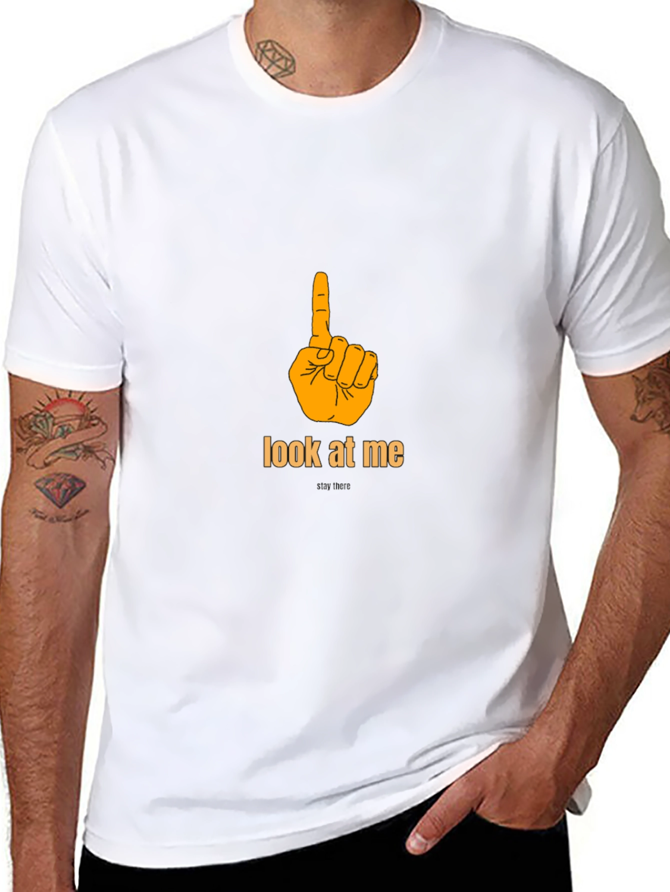 Look at Me T-Shirt - Pointing Finger Design