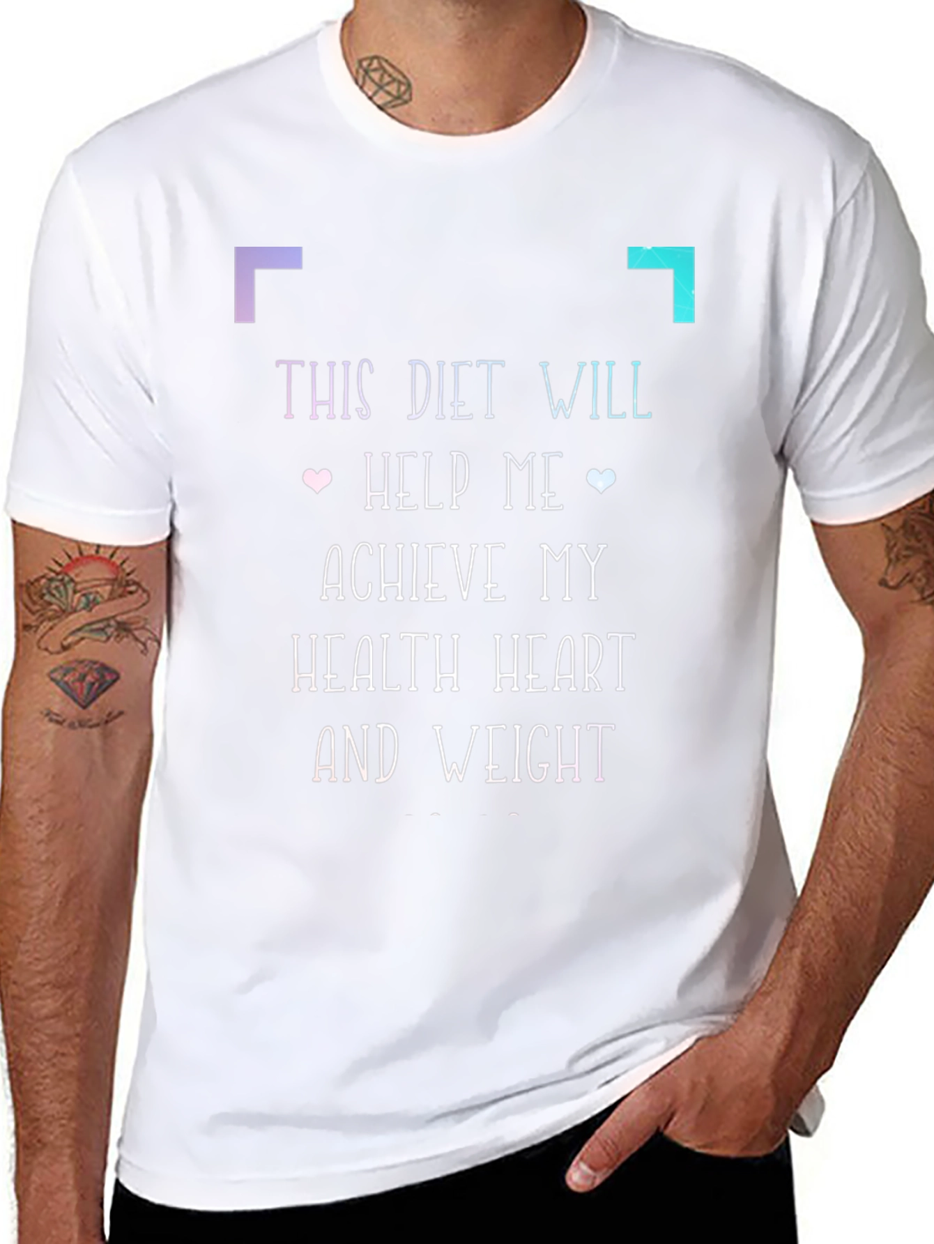 Diet Goal T-Shirt: Health Heart and Weight