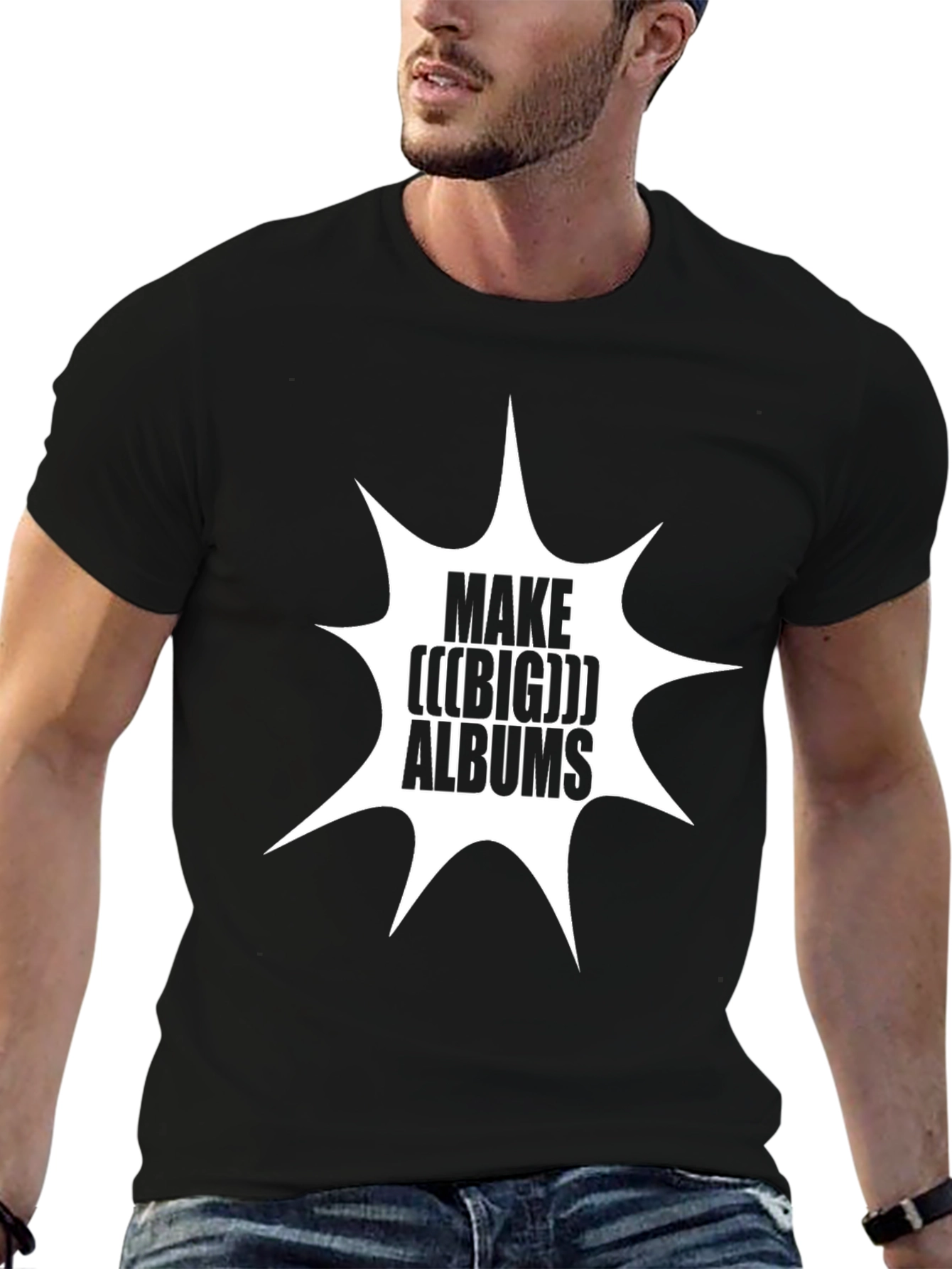 Make (((BIG))) Albums Black Graphic T-Shirt