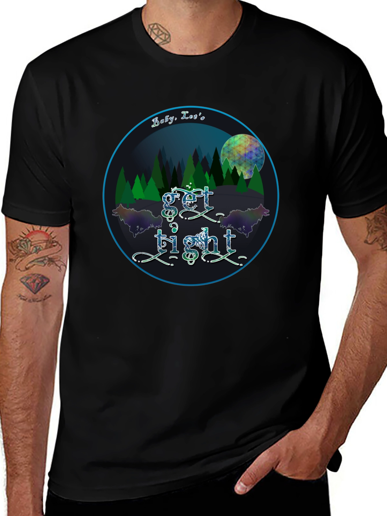 Get Tight Graphic Tee - Unisex Black T-Shirt