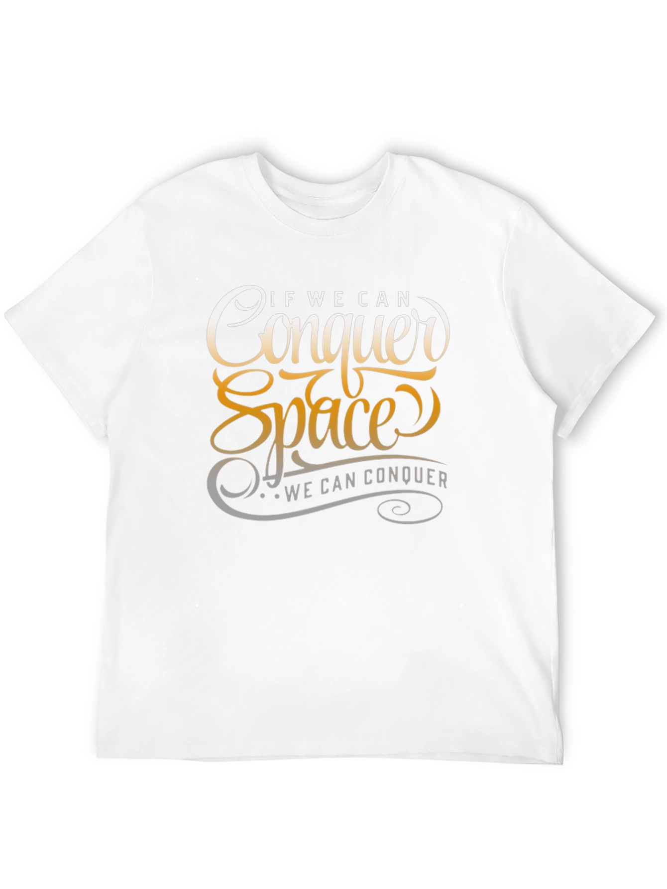 Conquer Space Graphic Print Black T-Shirt