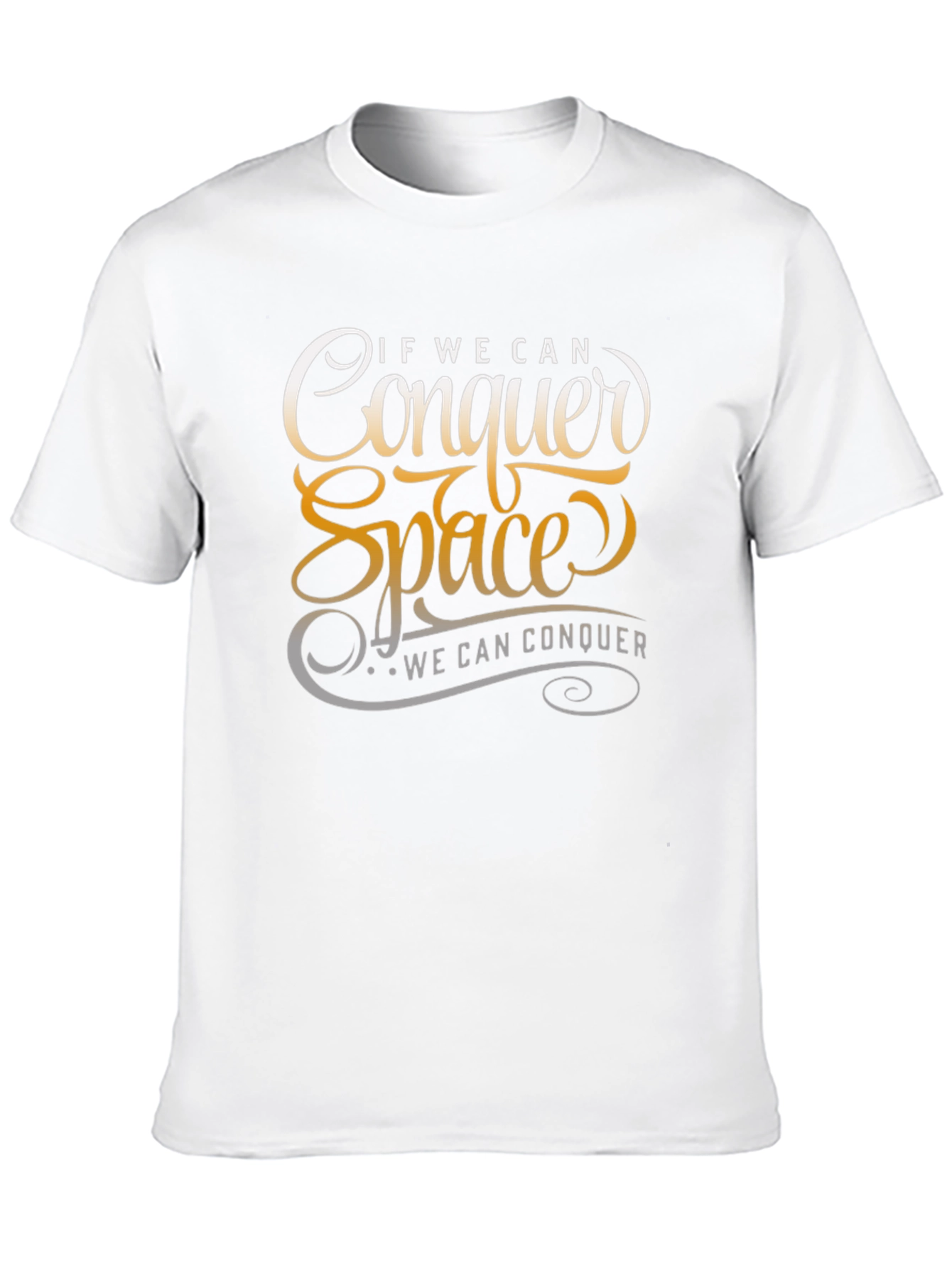 Conquer Space Graphic Print Black T-Shirt