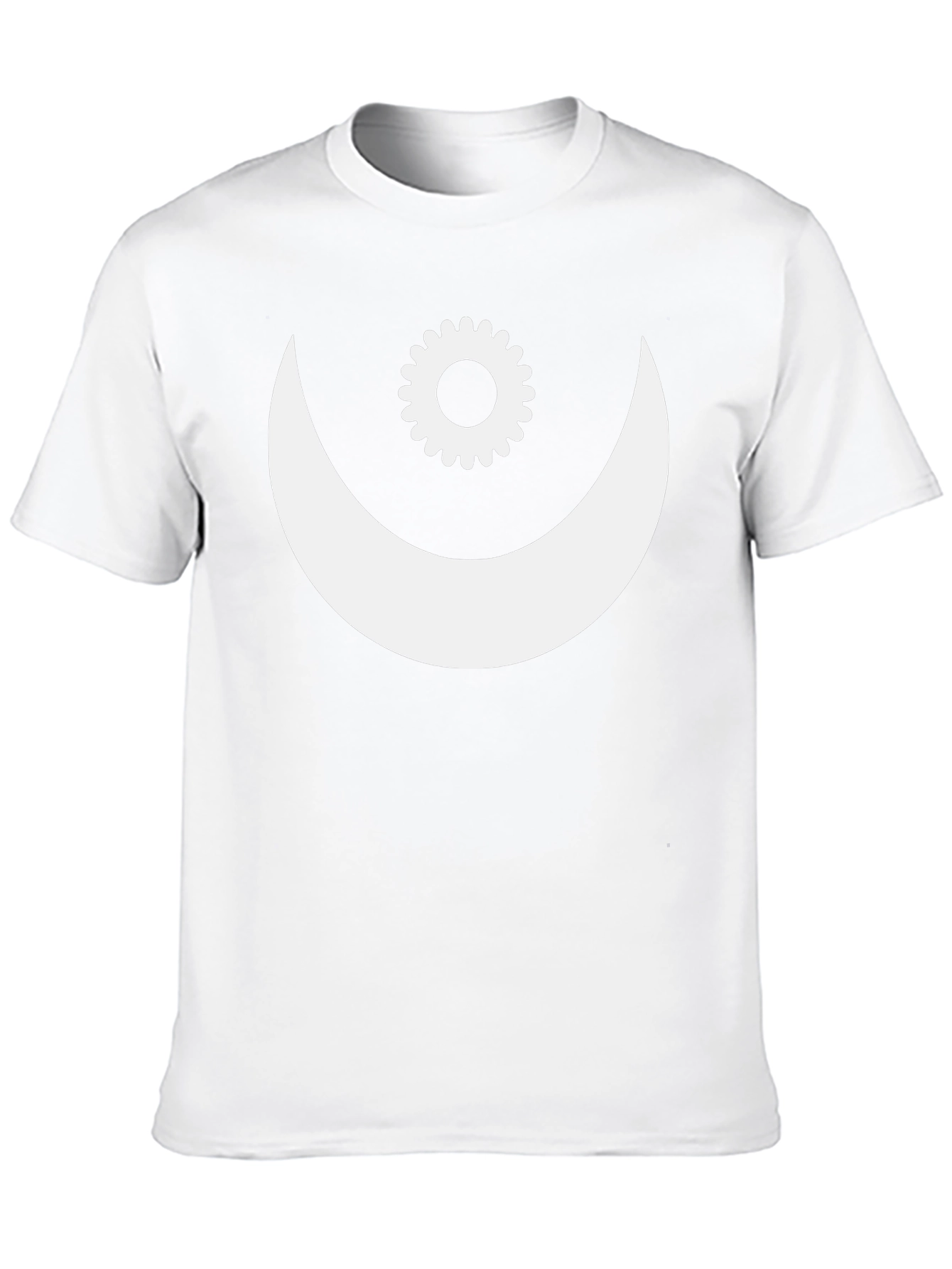 Crescent Moon & Gear Graphic Tee - Black