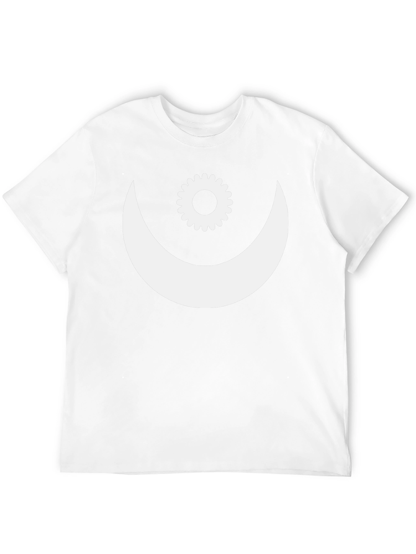Crescent Moon & Gear Graphic Tee - Black