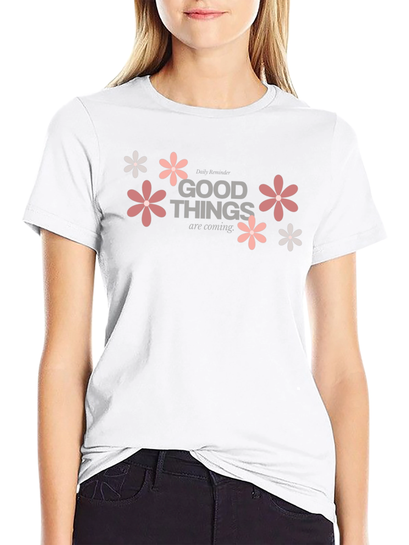Good Things Coming Floral Graphic Tee - Black