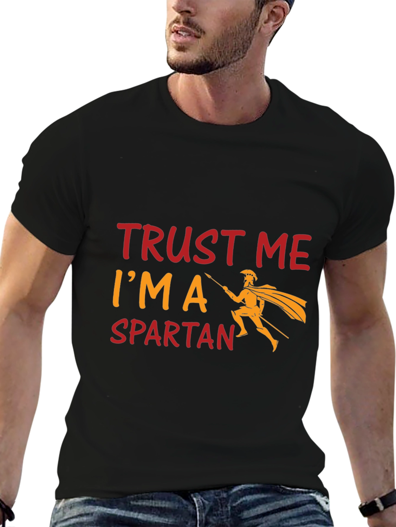 Trust Me Im a Spartan Black T-Shirt